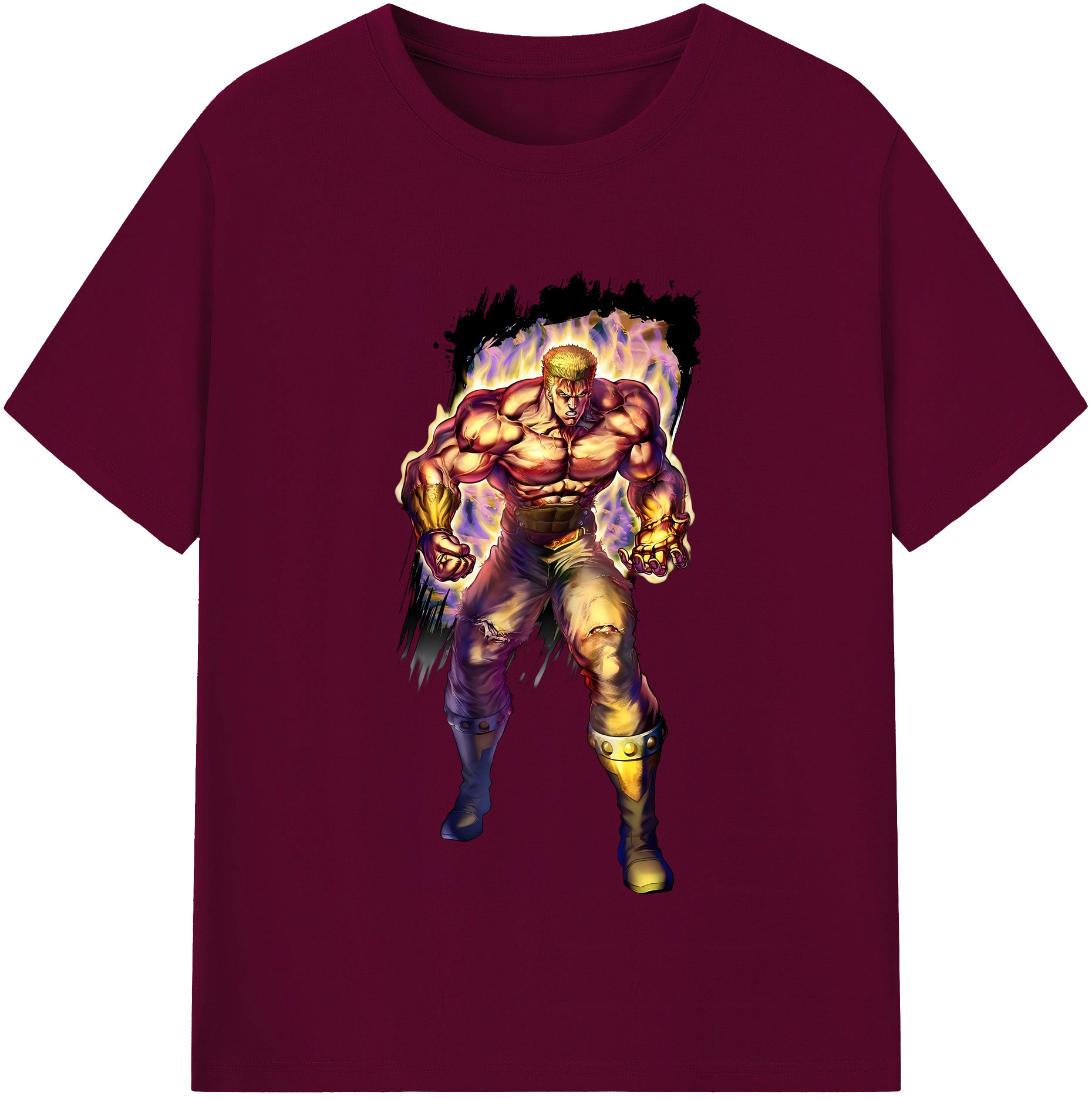 （画像用） 北斗の拳 Fist of the North Star レディースカジュアルプリントTシャツ（綿100％）